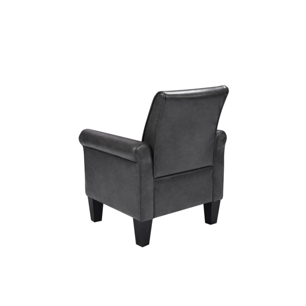 Accent Chairs, Comfy Sofa Chair, Armchair for Reading, Living Room, Bedroom, Office,Waiting Room, PU leather, Dark Grey