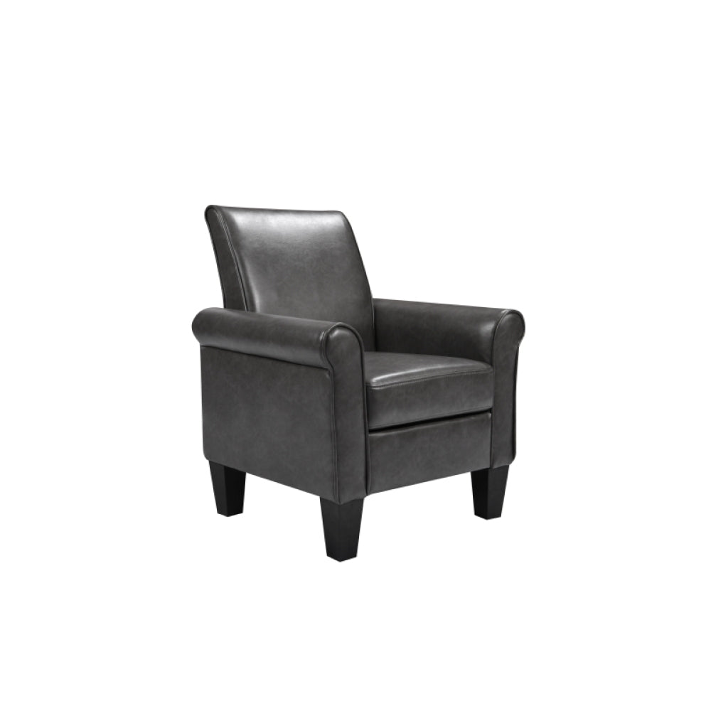 Accent Chairs, Comfy Sofa Chair, Armchair for Reading, Living Room, Bedroom, Office,Waiting Room, PU leather, Dark Grey