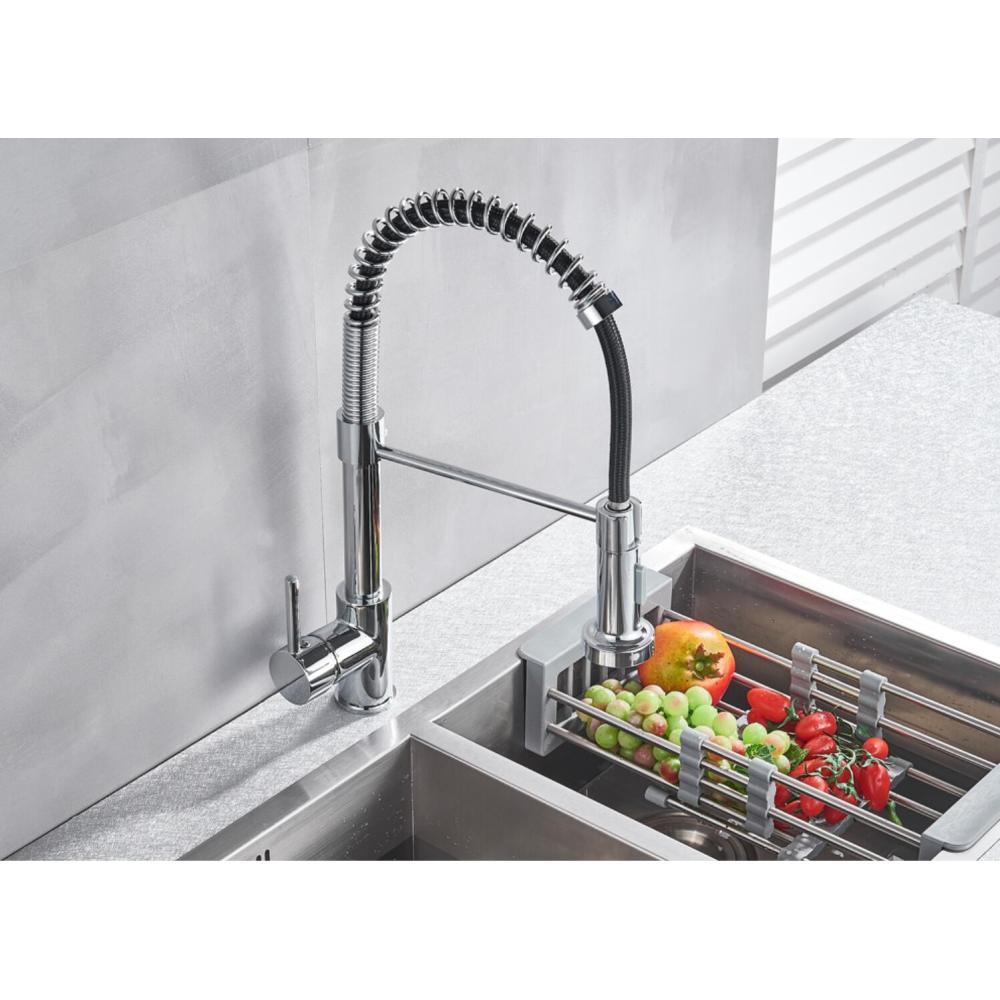Single Handle Pull Down Sprayer Kitchen Sink Faucet