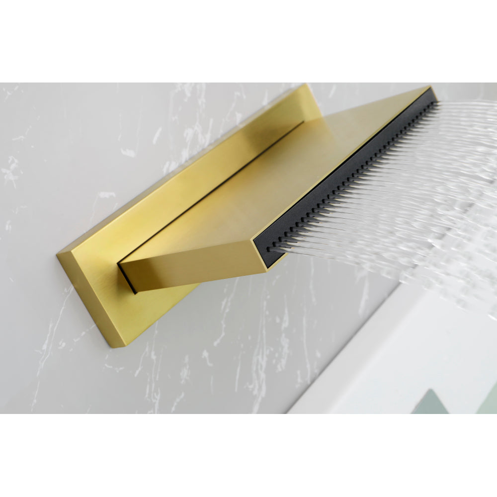 SHOWER Waterfall Waterfall Tub Faucet Wall Mount Tub Filler Spout For Bathroom sink Multiple Uses High Flow Bathtub shower Cascade Waterfall