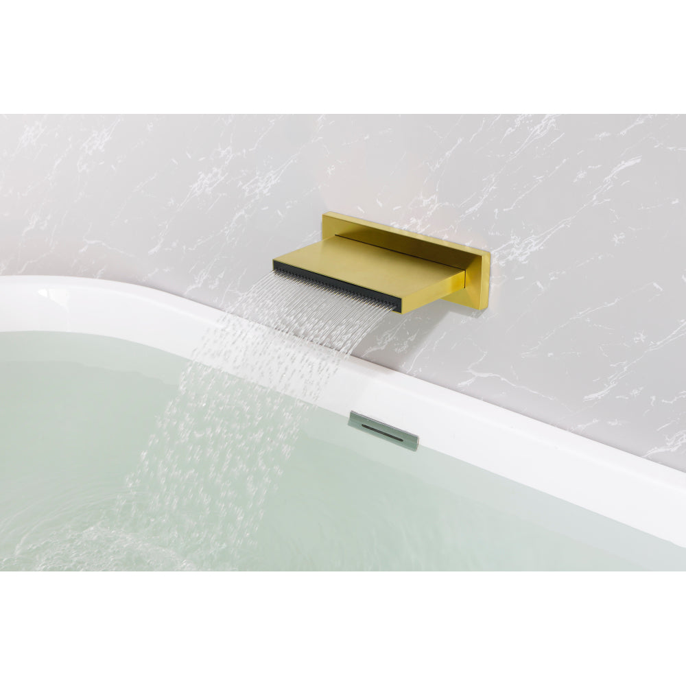 SHOWER Waterfall Waterfall Tub Faucet Wall Mount Tub Filler Spout For Bathroom sink Multiple Uses High Flow Bathtub shower Cascade Waterfall