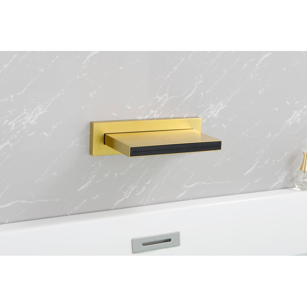 SHOWER Waterfall Waterfall Tub Faucet Wall Mount Tub Filler Spout For Bathroom sink Multiple Uses High Flow Bathtub shower Cascade Waterfall