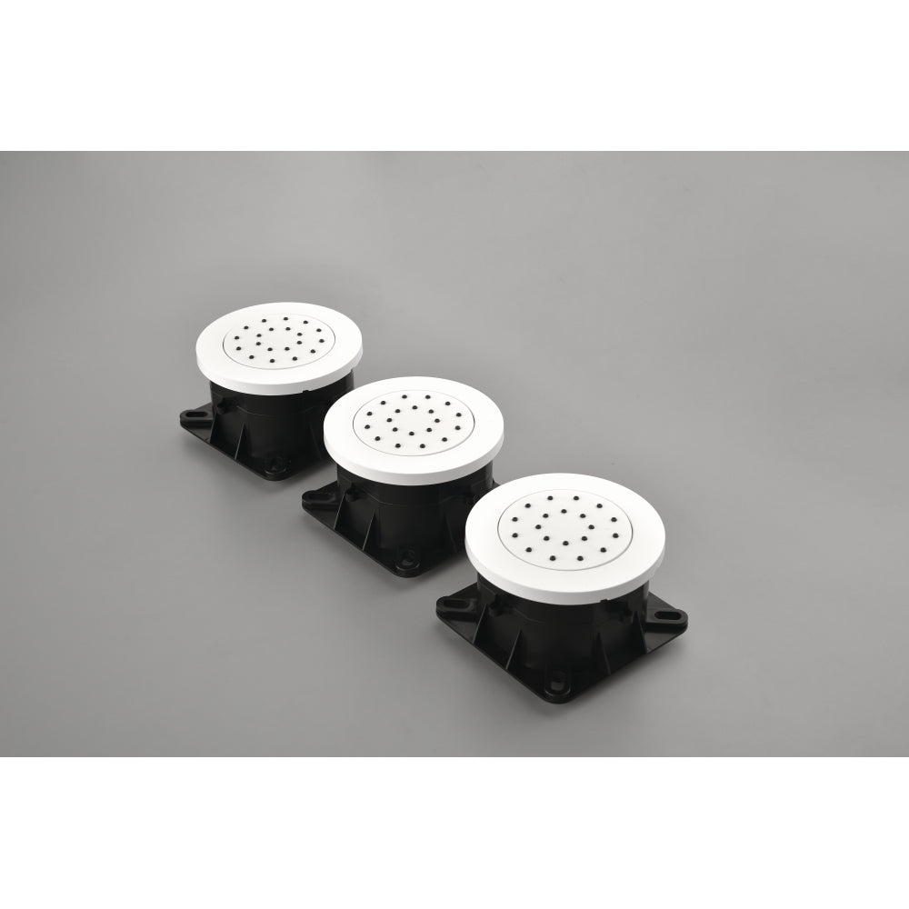 Concealed Installation Body Jet Shower Spa  Square Massage Jets Spray Body Shower Bodyspray (White - 3pcs)