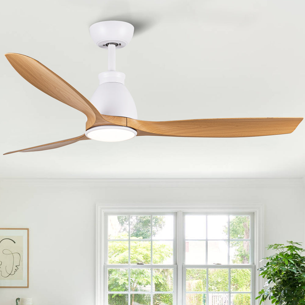 52 inch indoor black ceiling fan with LED light