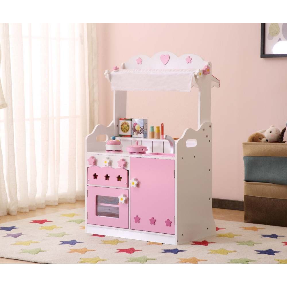Kids Funnel 2 In 1 Pink Pretend Kitchen and Market Stal