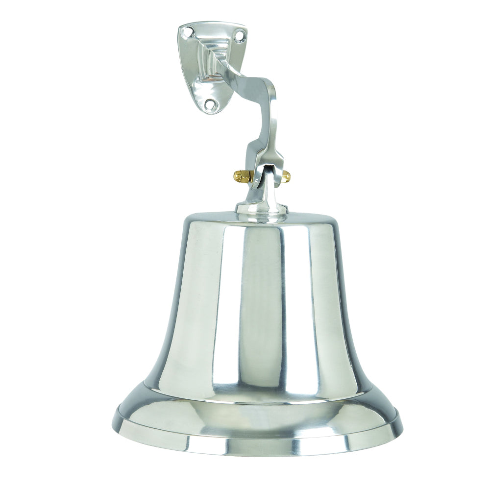 Classic Style Decorative Aluminum Bell With Wall Bracket, Silver