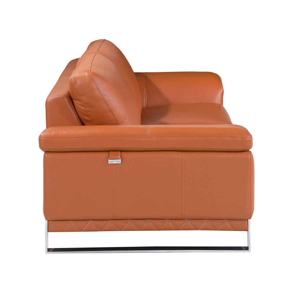 Top Grain Italian Leather Loveseat