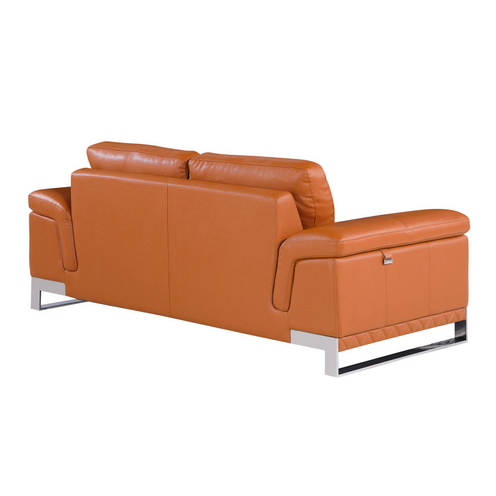 Top Grain Italian Leather Loveseat