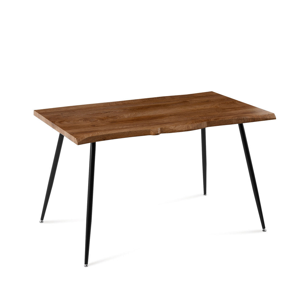 Creative Design Veneered MDF Wood Structure Rectangular Walnut Dining Table