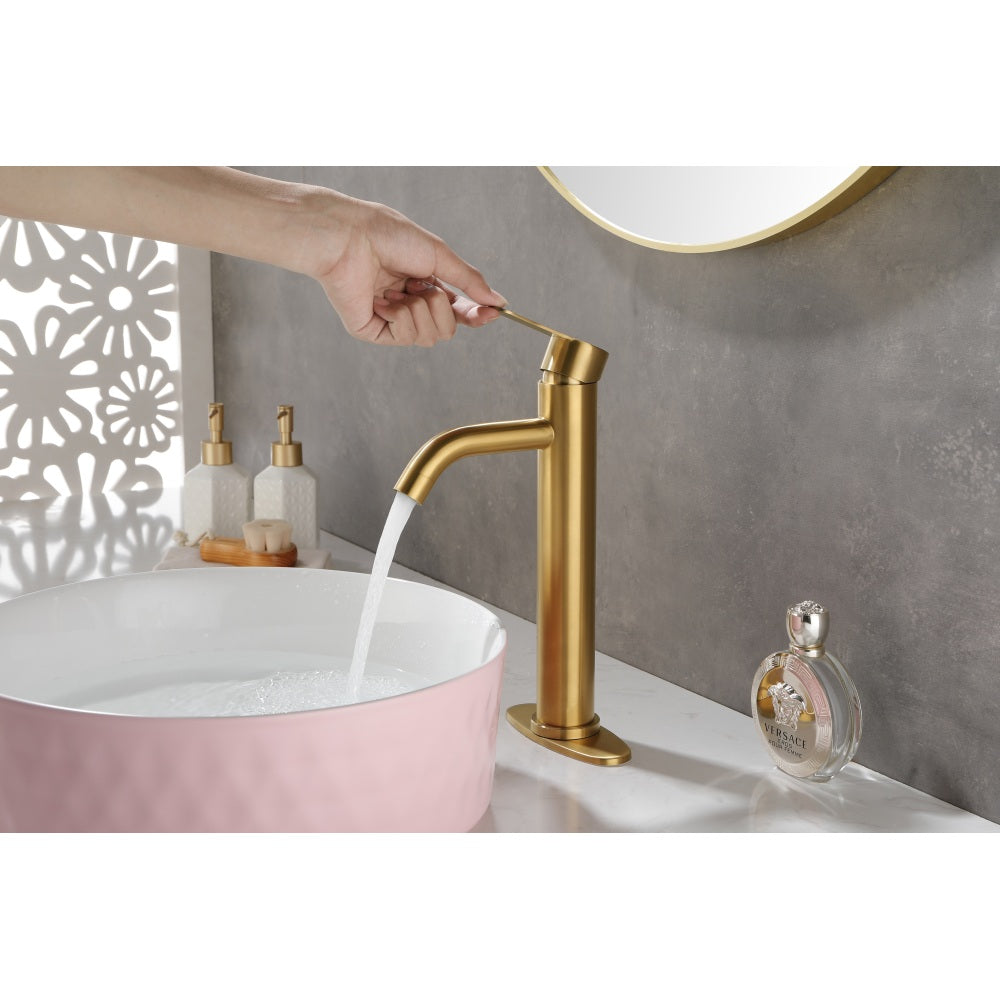 Bathroom Sink Faucet Single Hole Single Handle Bathroom Faucet Vanity Faucet Modern RV Faucet Deck Mount 1 Hole or 3 Holes