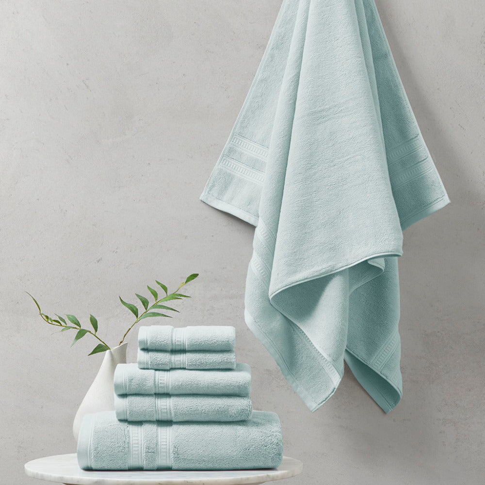 100% Cotton Feather Touch Antimicrobial Towel 6 Piece Set