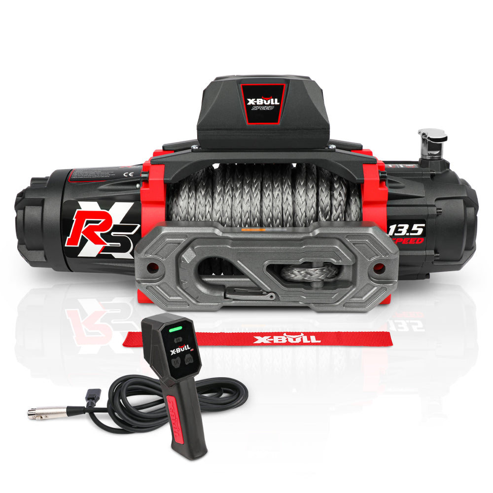 X-BULL 13500 lb Winch  Load Capacity Electric Winch -12V DC Power for Towing Truck Off Road, 2 in 1 Wireless Remote,13500 XRS Series