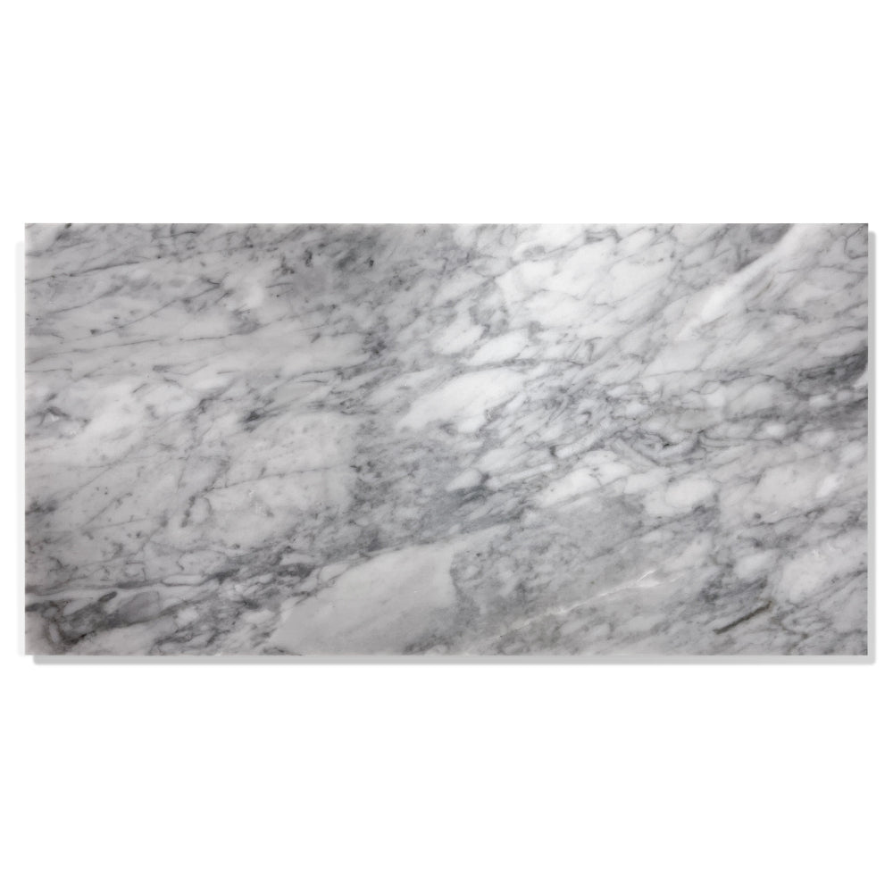 12*24 Carrara Marble, Gray marble, natural marble, genuine marble, real marble, for wall and floor, polished marble tile, 1 box 4 pcs