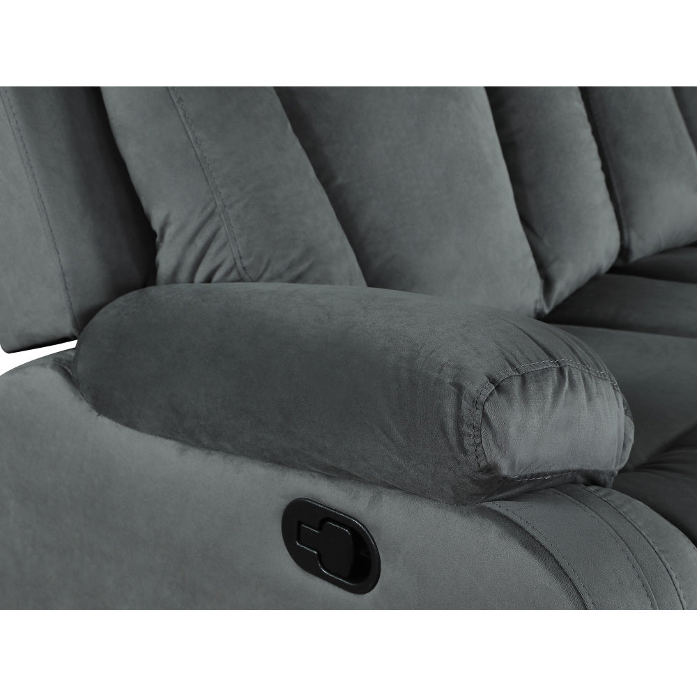 Global United Reclining Transitional Microfiber Fabric Sofa