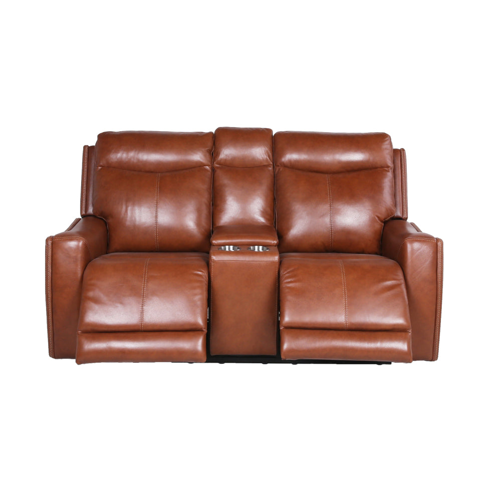 Contemporary Style Motion Set - Top-Grain Leather, Power Headrest and Footrest - Fashion-Forward Colors, Convenient USB Charging