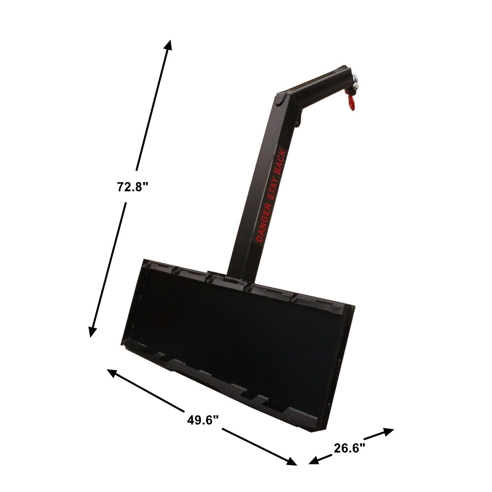 Skid Steer Quick Tach Lift Pole Jib Hoist Crane