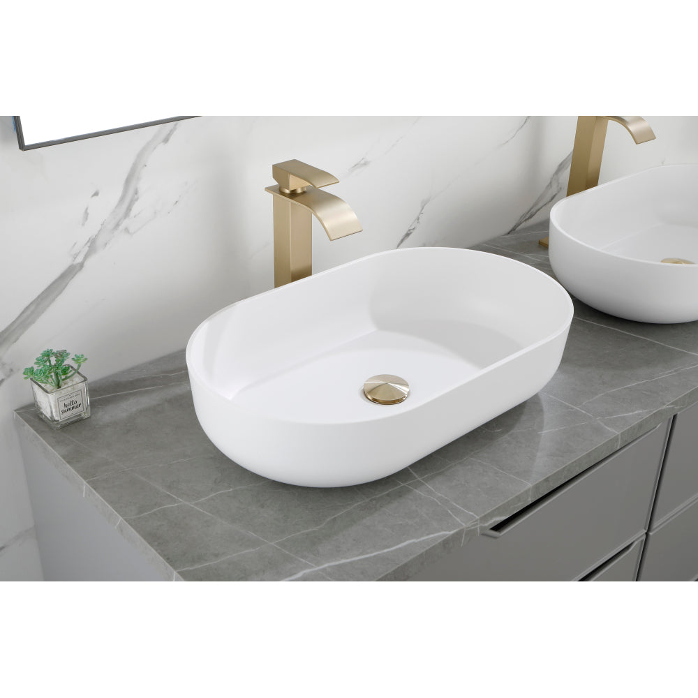 24*14*5.5  Modern Oval 24"x14" White   Above  Bathroom Vessel Sink, Bathroom Sink for Lavatory Vanity Cabinet