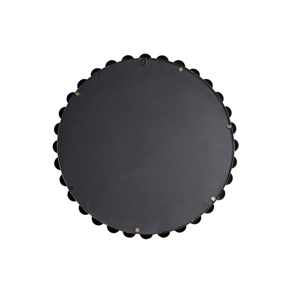 Beaded Round Wall Mirror 27"D