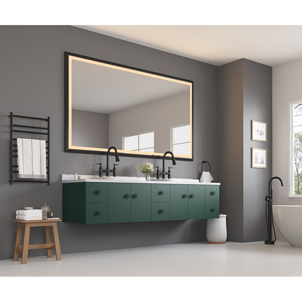 96in. W x 48 in. H  LED Lighted Bathroom Wall Mounted Mirror with High Lumen+Anti-Fog Separately Control

bedroom full-length mirror  bathroom led mirror  hair salon mirror