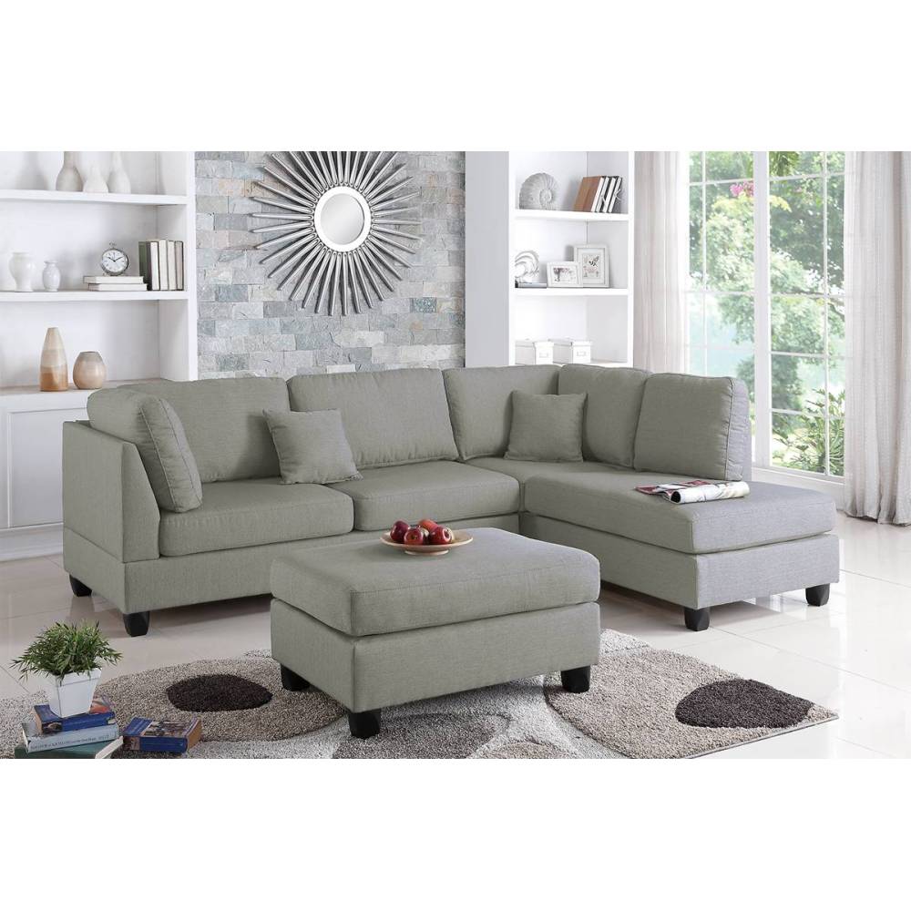 3-PC SECTIONAL in Gray