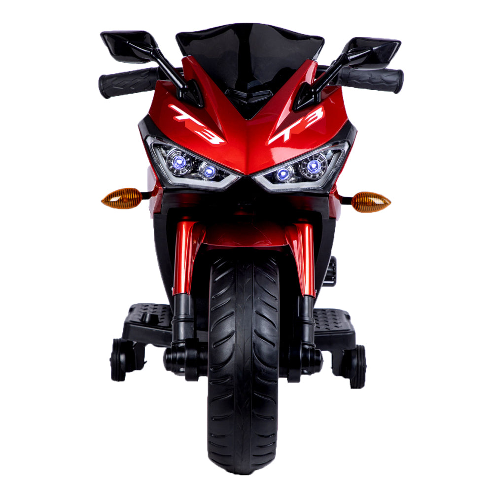 Kids Motorcycle 12 V Motorcycle For Kids 3-8 Years Boys Girls,Kids Motorcycle Ride On Toy With Training  Wheels/Manual Throttle/ Drive By Hand /Lighting  Wheels