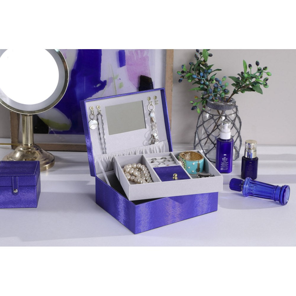 9.8" Long Jewelry Case, Azure Blue