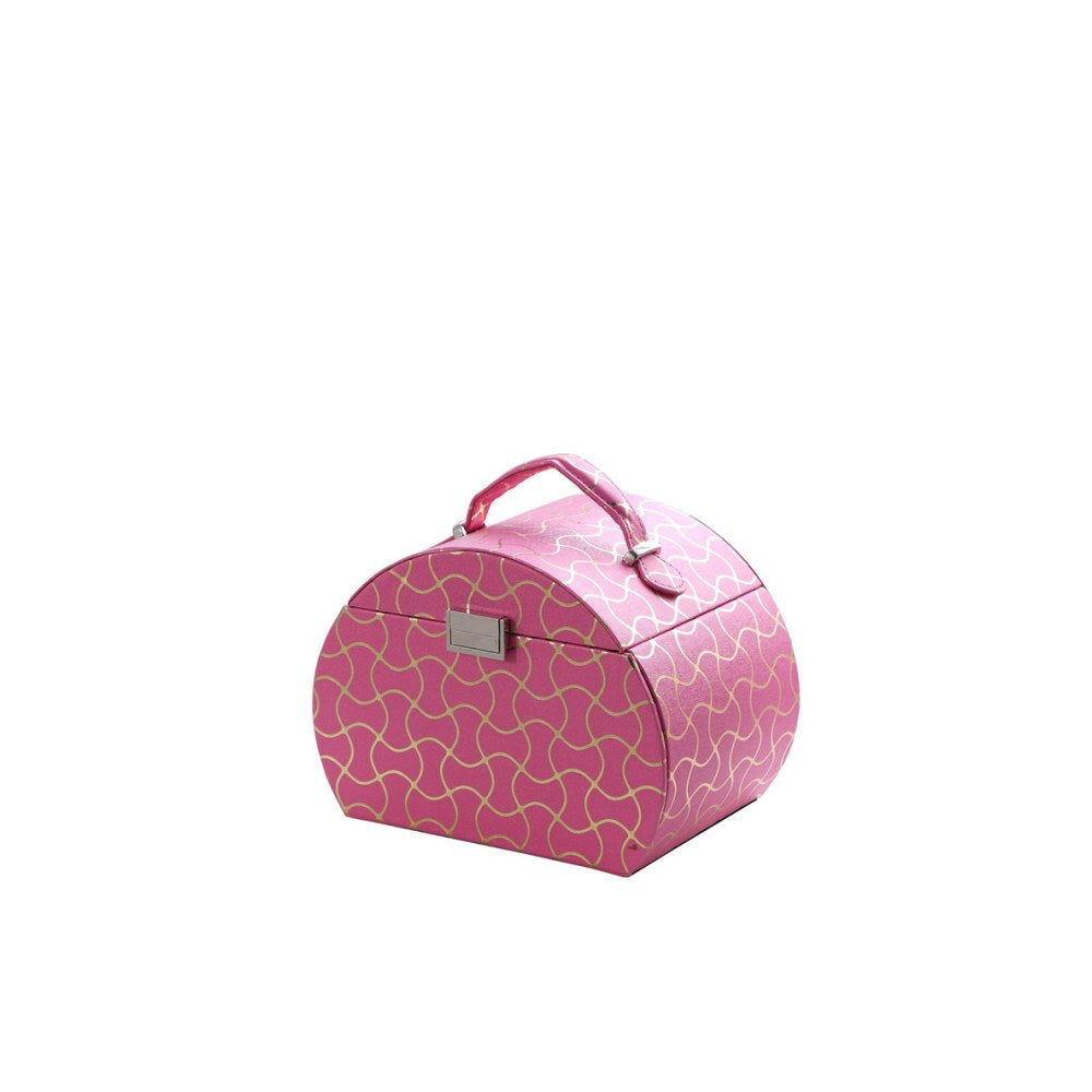 8.8" Long Travel Jewelry Organizer Case, Hot Pink