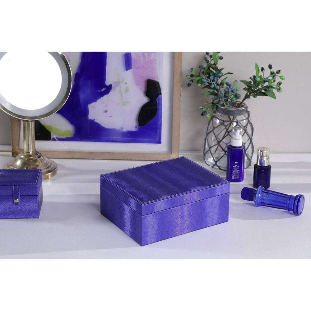 9.8" Long Jewelry Case, Azure Blue