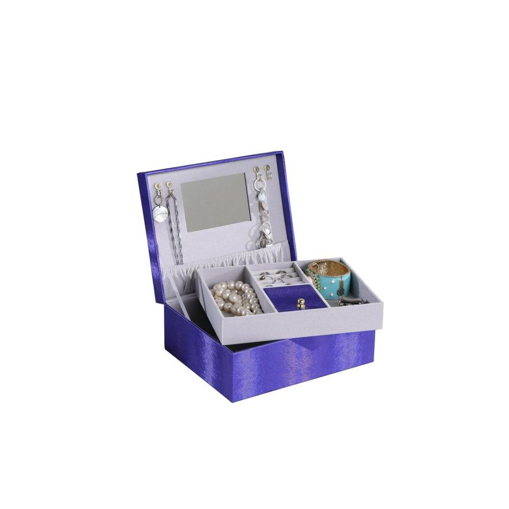 9.8" Long Jewelry Case, Azure Blue