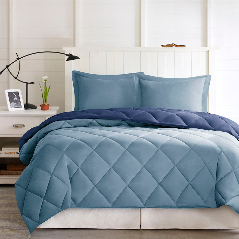 Twin/Twin XL 3M Scotchgard Diamond Quilting Reversible Down Alternative Comforter Set