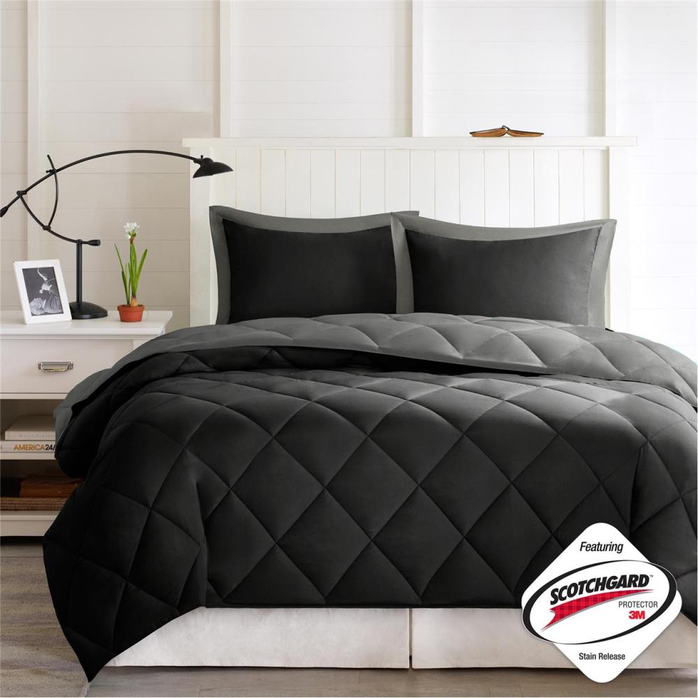 Twin/Twin XL 3M Scotchgard Diamond Quilting Reversible Down Alternative Comforter Set