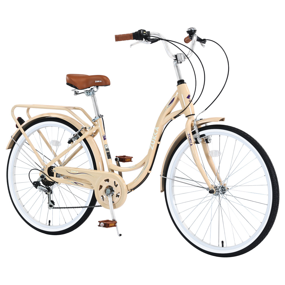 7 Speed, Steel Frame, Multiple Colors 26 Inch Ladies Bicycle