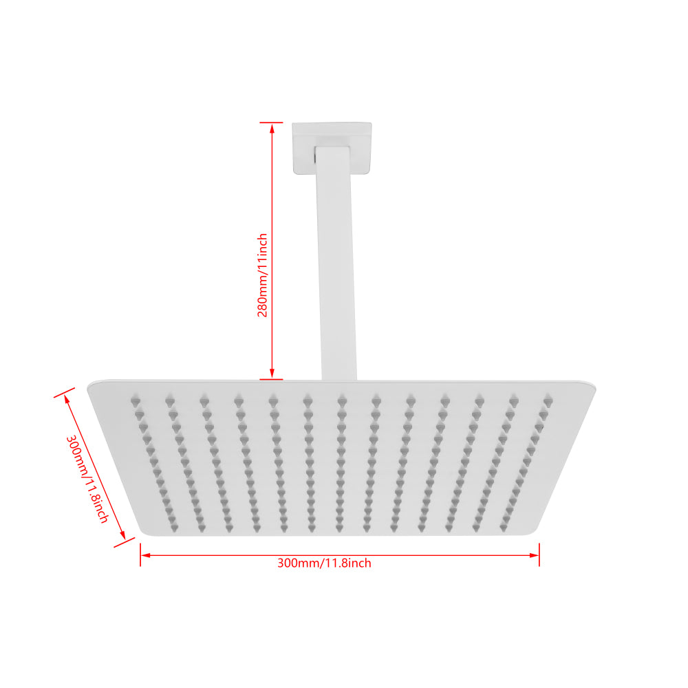 Rain Shower HeadLarge Rainfall Shower Head Made of 304 
Stainless Steel - Perfect Replacement
For Your Bathroom Showerhead
