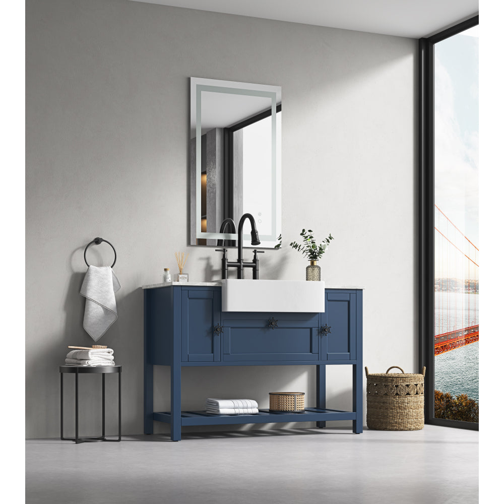 LED Bathroom Mirror 36  "x28   " with Front and Backlight, Large Dimmable Wall Mirrors with Anti-Fog, Memory,3 Colors, LED Vanity Mirror