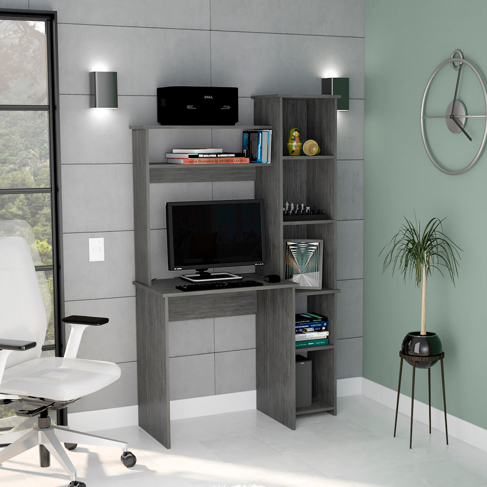 Desk Logan, Five Cubbies, Light Oak Finish