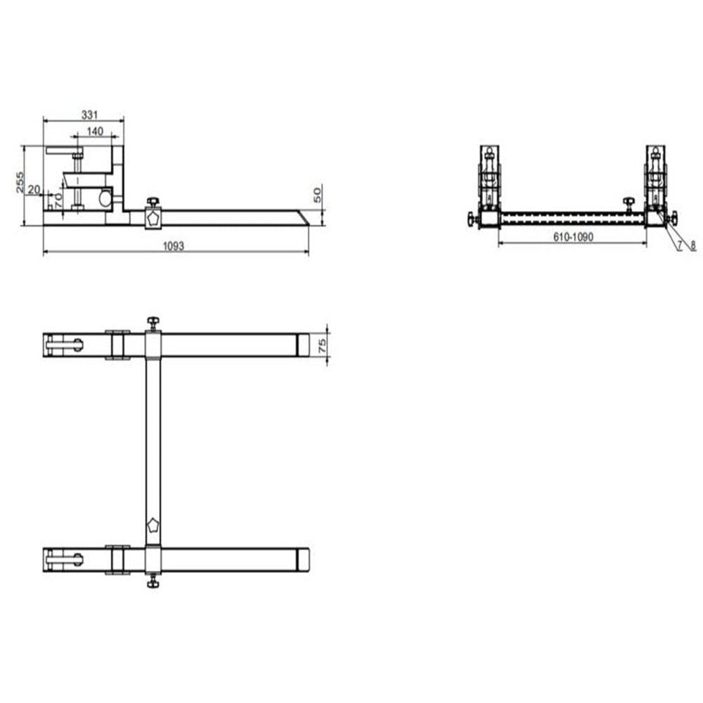 1500lb Capacity Clamp on Pallet Forks for Tractor Skid Steer Loader