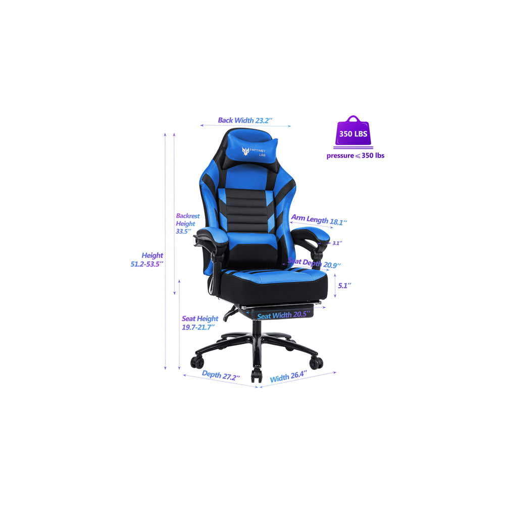 Vanbow.Seat Height Adjustable Swivel Racing Office Computer Ergonomic Video Game Chair