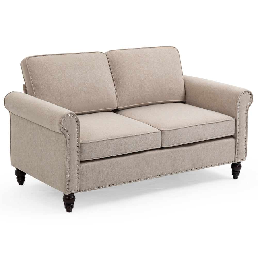 48 inch, 2 Seater Loveseat Sofa, Mid Century Modern Couches for Living Room, Button Tufted Sofa