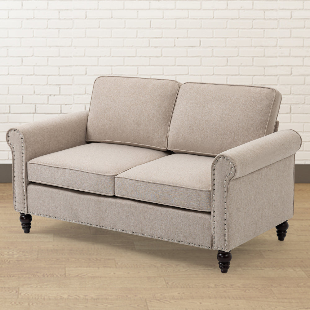 48 inch, 2 Seater Loveseat Sofa, Mid Century Modern Couches for Living Room, Button Tufted Sofa