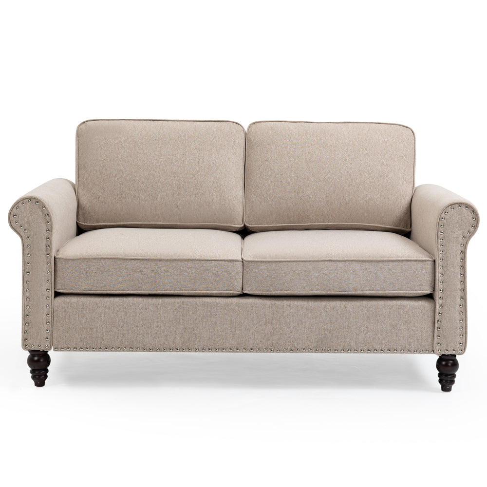 48 inch, 2 Seater Loveseat Sofa, Mid Century Modern Couches for Living Room, Button Tufted Sofa
