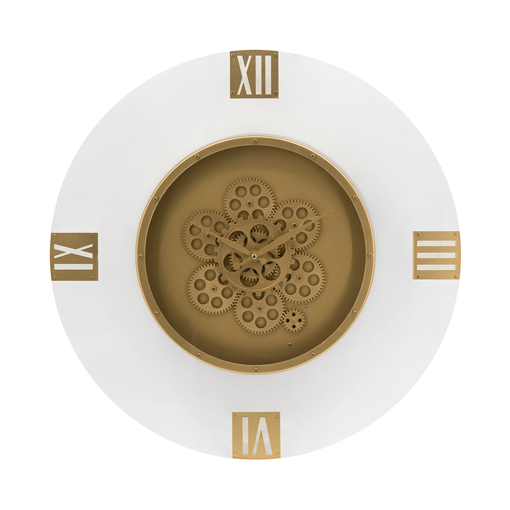 23.5" Round Moving Gear Roman Numeral Clock