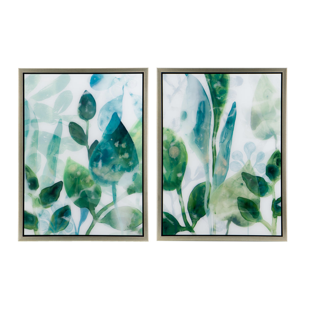 19" x 25.5" Framed Printed Acrylic Decorative Wall Art, Wall Decor for Living Room Bedrrom Entryway Office, Set of 2