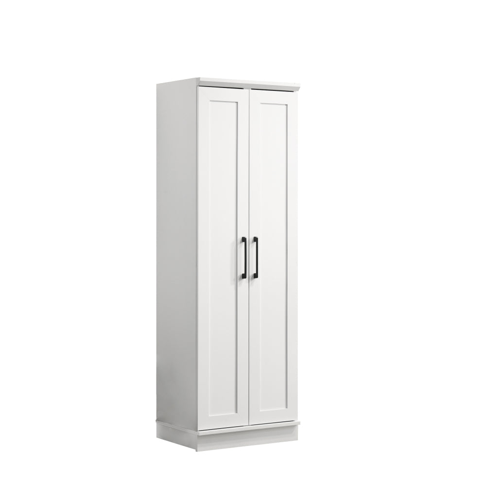 Evelyn 23" White Sleek Storage Cabinet with Framed Panel Design