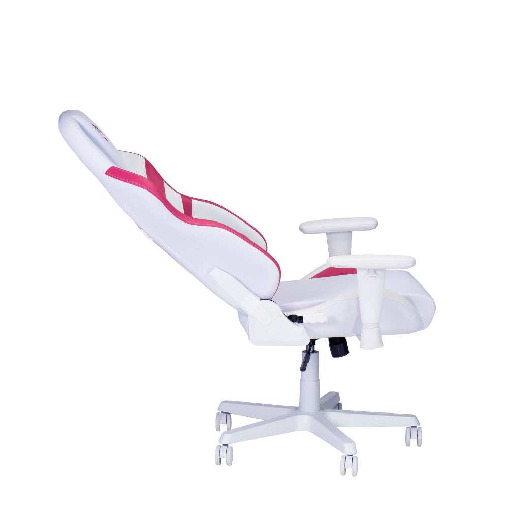 Techni Sport TSF72 Echo Gaming Chair - White with Pink