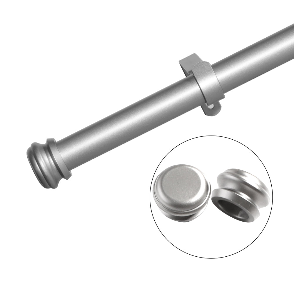 Window Single Curtain Rod- Adjustable sizes: 28"-48", Black