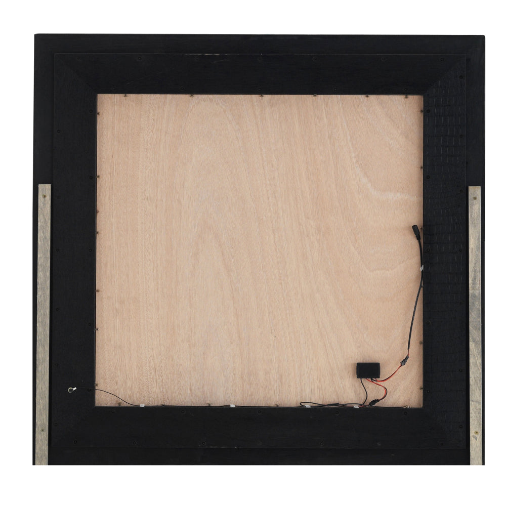 Elegant Transitional Mirror In Metallic Black