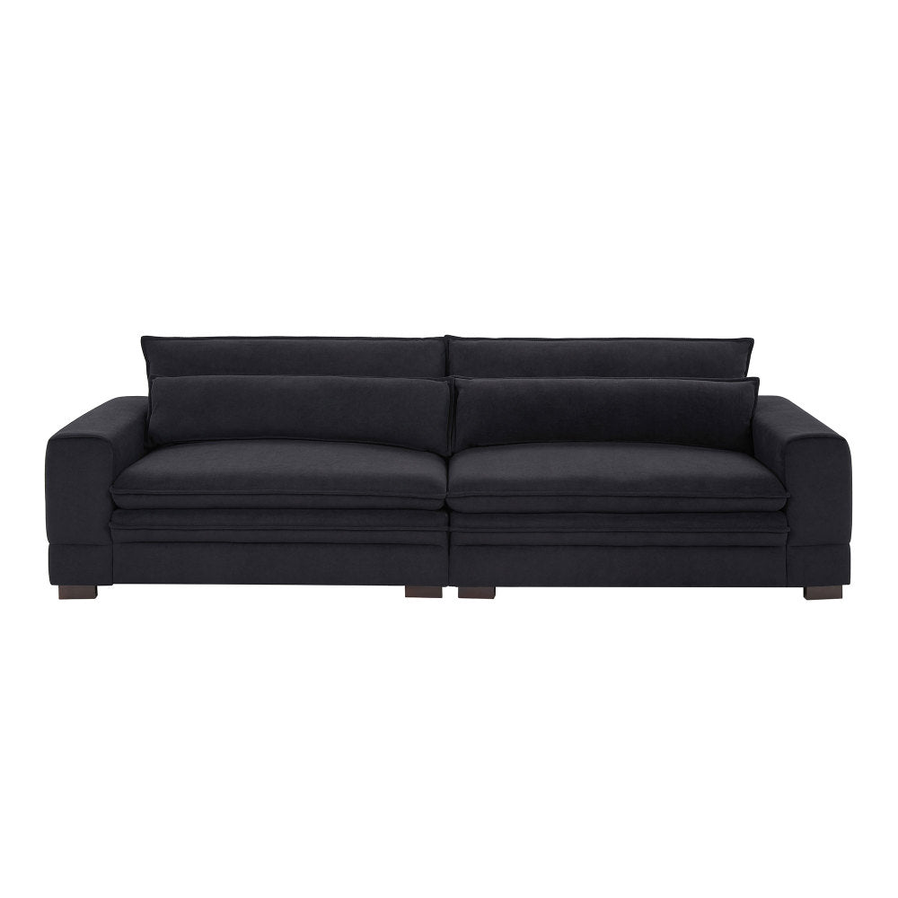 Mid-Century Sofa Couch Modern Upholstered Couch for Livingroom,Bedroom, Apartment, Home Office Beige