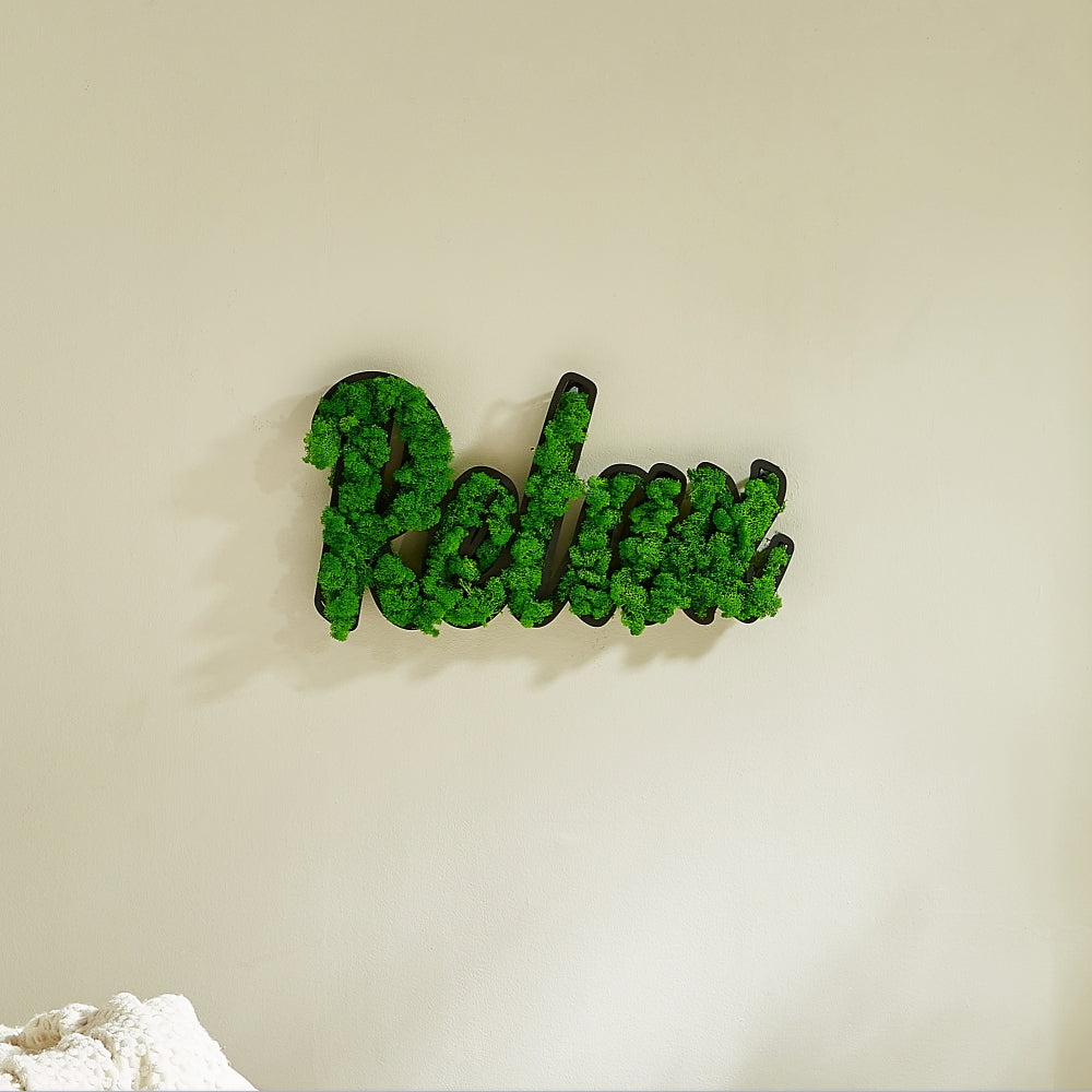 HAPPY Letter Art Moss Wall Decor