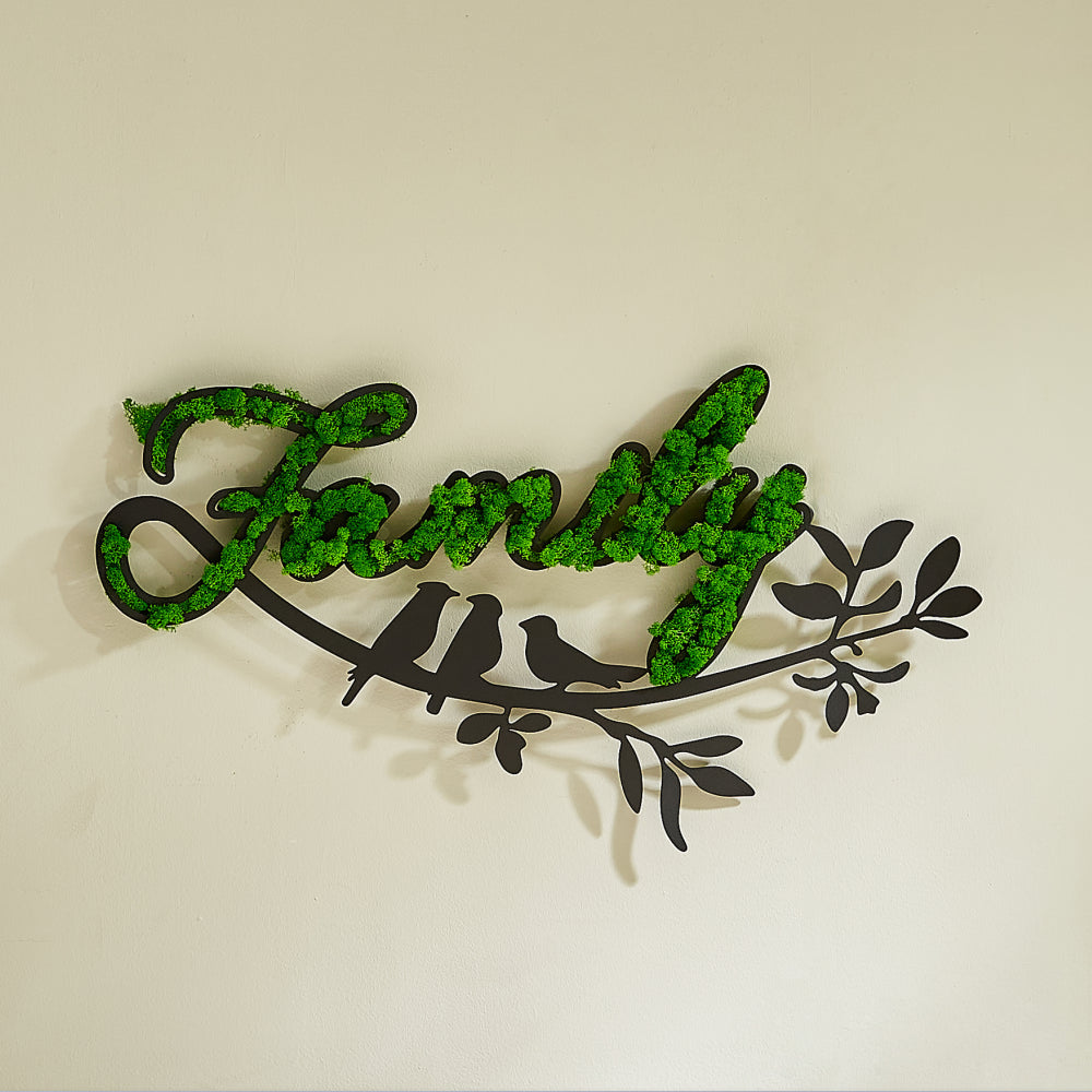 HAPPY Letter Art Moss Wall Decor