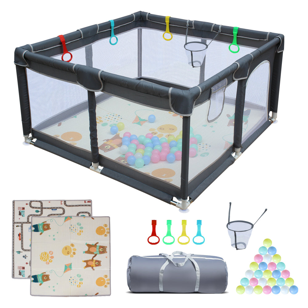 71" * 59" Baby Playard Cloth Playpen Removable Enclosures for Indoor and Outdoor Use Care for Children and Pets